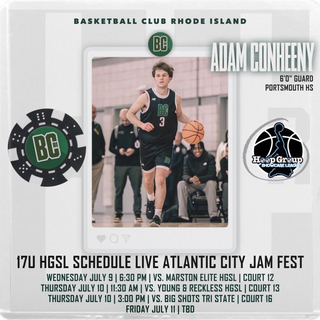 My schedule for the Atlantic City live period this week. <a href="/kyle_vanrossum/">Coach Kyle VanRossum</a> <a href="/BCRI_/">Basketball Club Rhode Island</a>