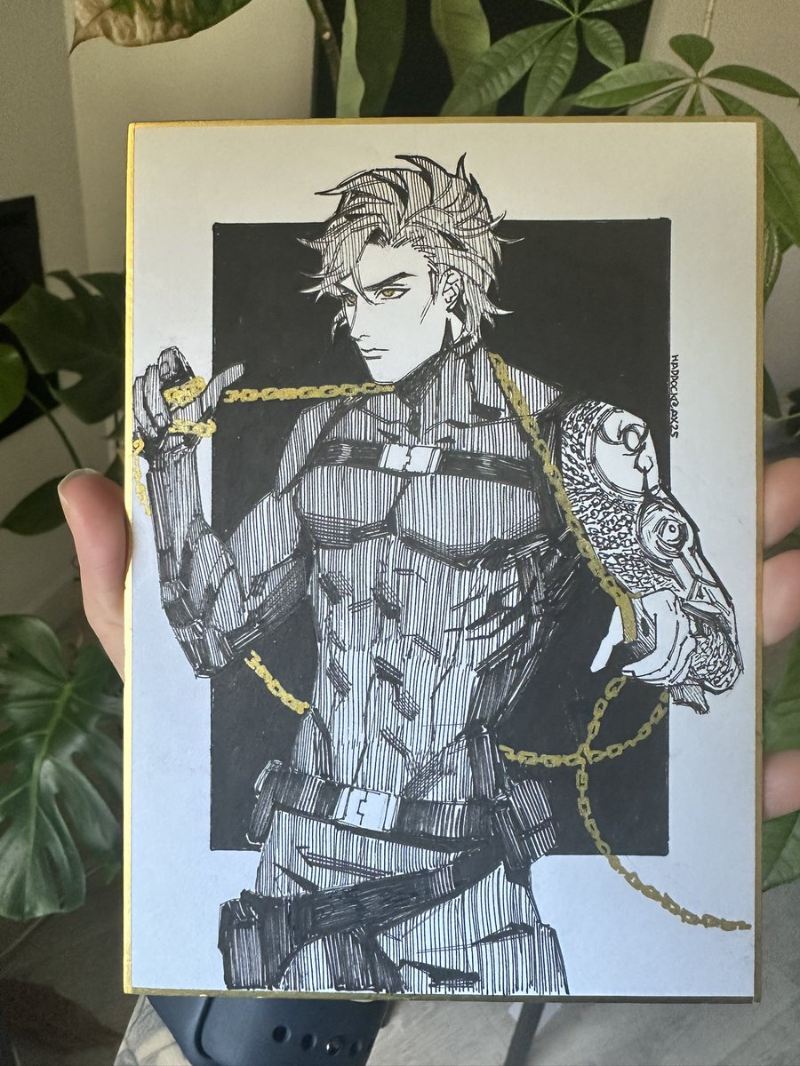 explodikid's tweet image. my beautiful shikishi commission of ezra from @haddockkkk