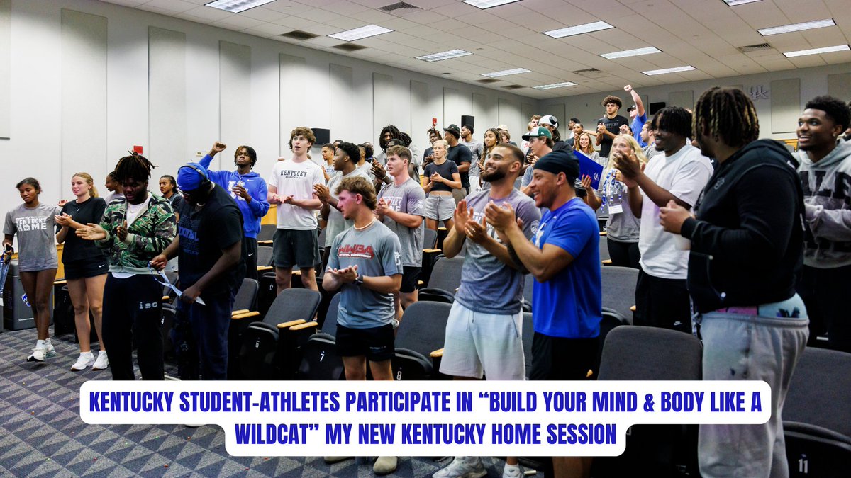UKAthletics's tweet image. Week three of My New Kentucky Home ☑️
This week, our incoming freshmen and transfer Cats discussed mental well-being with Beyond Blue Zone, nutrition, and recovery! 👏
@TheKentuckyRoad