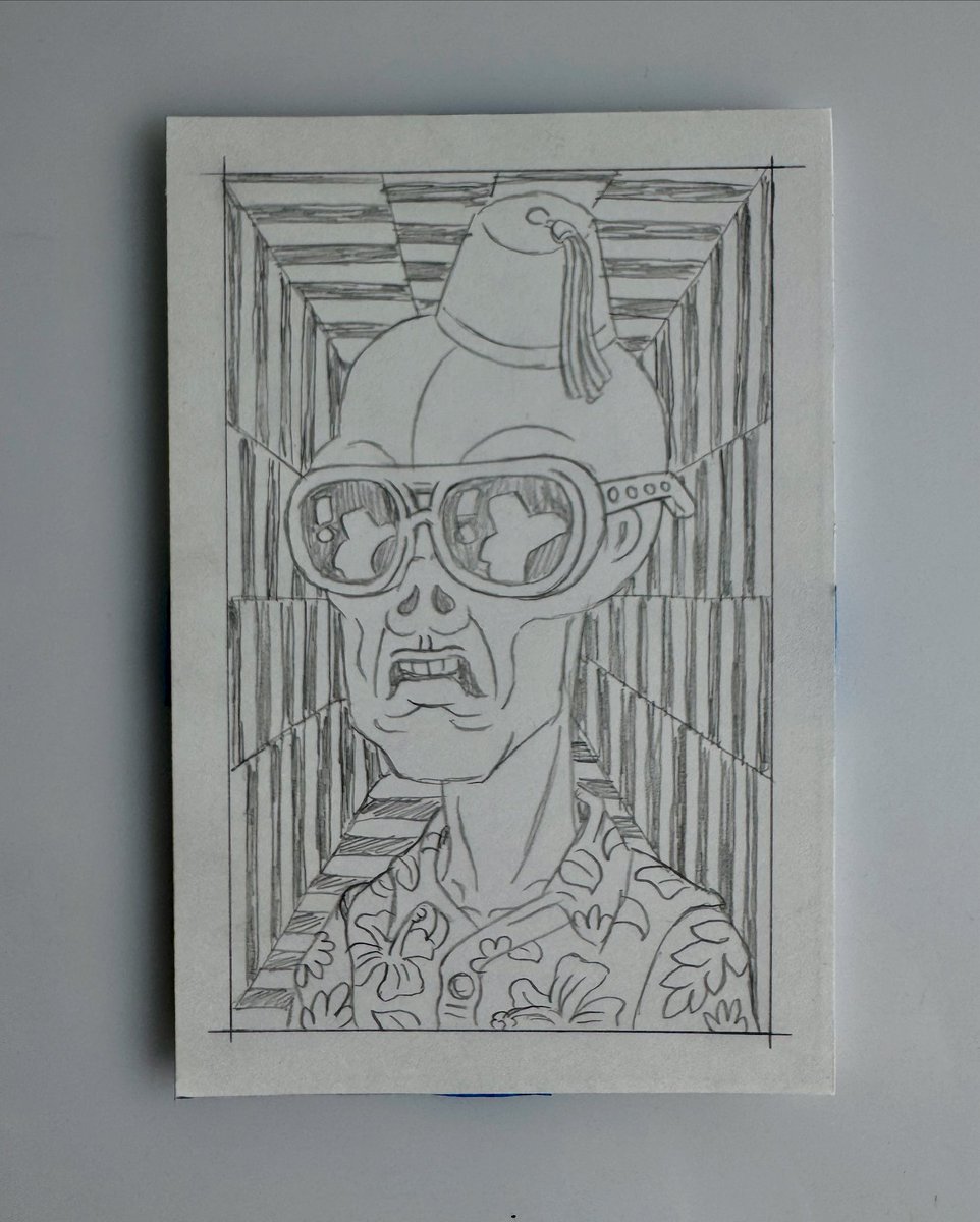 1 of 5 pen and ink pieces to accompany my Slime Balls wheel art. Posting the time lapse inking tomorrow!