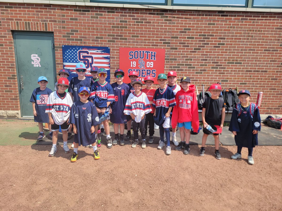 Great week for baseball camp as over 90 grade school kids were here at St. Rita. These are some of our young camp competition winners. #SRBaseball