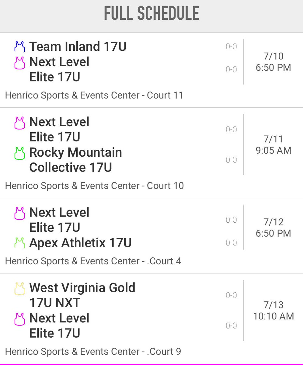 Carter Bears (@bearscarter) on Twitter photo Puma <a href="/PRO16League/">PRO16/NXTPRO League</a> Live Richmond, VA:
Schedule for the long weekend. <a href="/NextLevelElite_/">Next Level Elite</a> Puma <a href="/PRO16League/">PRO16/NXTPRO League</a> Live Richmond, VA:
Schedule for the long weekend. <a href="/NextLevelElite_/">Next Level Elite</a>