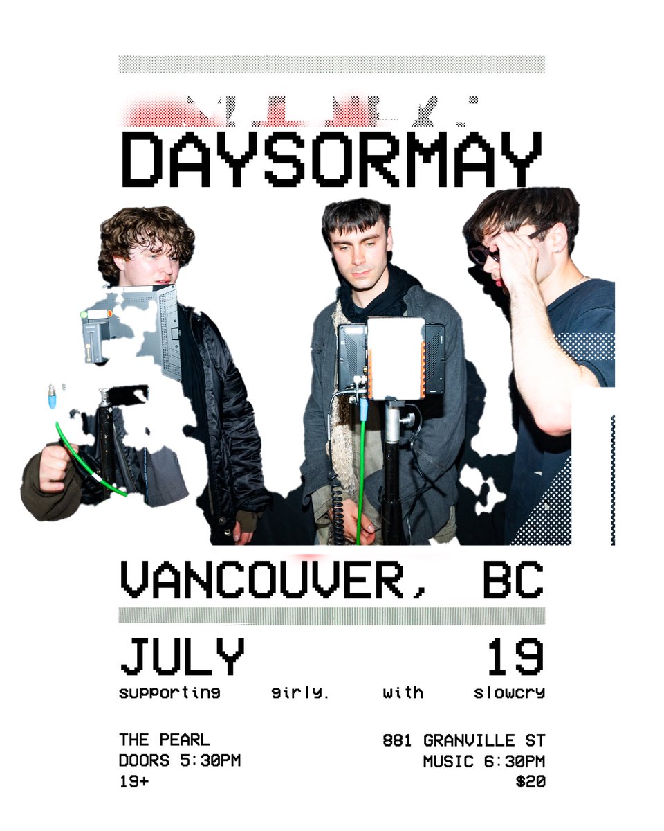 daysormay (@daysormay) on Twitter photo playing vancouver again July 19 at <a href="/ThePearlVancity/">The Pearl on Granville</a> with girly.!
grab tickets here: ticketweb.ca/event/four-sta… playing vancouver again July 19 at <a href="/ThePearlVancity/">The Pearl on Granville</a> with girly.!
grab tickets here: ticketweb.ca/event/four-sta…