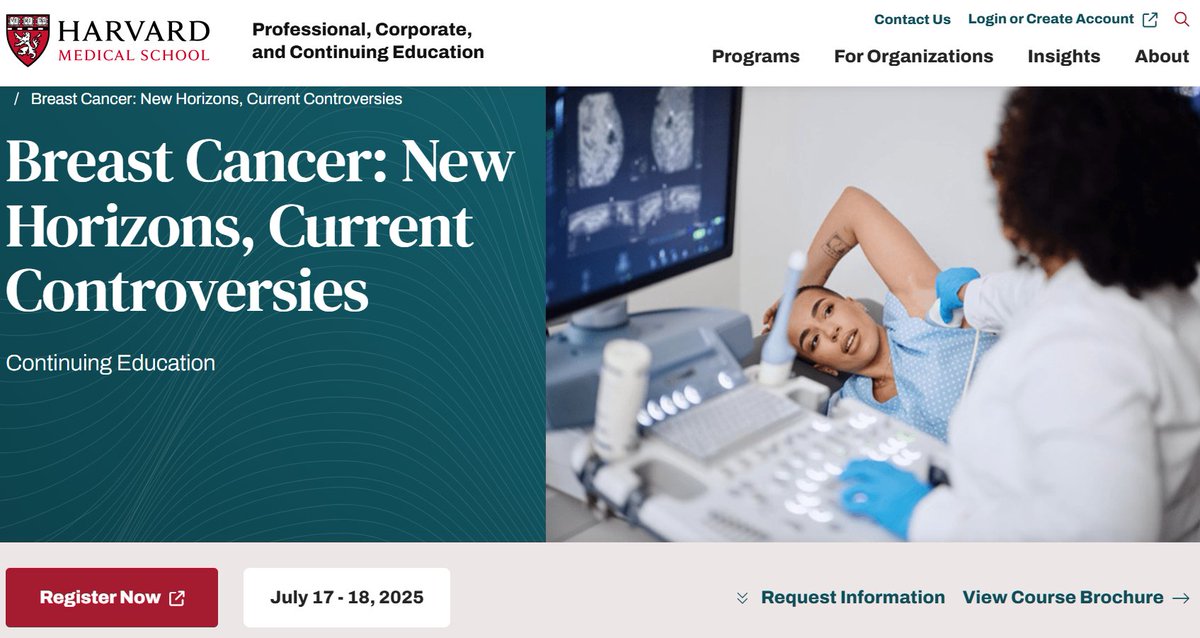Dana-Farber’s Breast Oncology Center (@dfci_breastonc) on Twitter photo 📢Reminder! The #HarvardBreastCancerCourse is next week on July 17 & 18! Check out our hashtag to see past speakers and topics. Register today to attend in person or virtually ⬇️⬇️
learn.hms.harvard.edu/programs/breas… 📢Reminder! The #HarvardBreastCancerCourse is next week on July 17 & 18! Check out our hashtag to see past speakers and topics. Register today to attend in person or virtually ⬇️⬇️
learn.hms.harvard.edu/programs/breas…