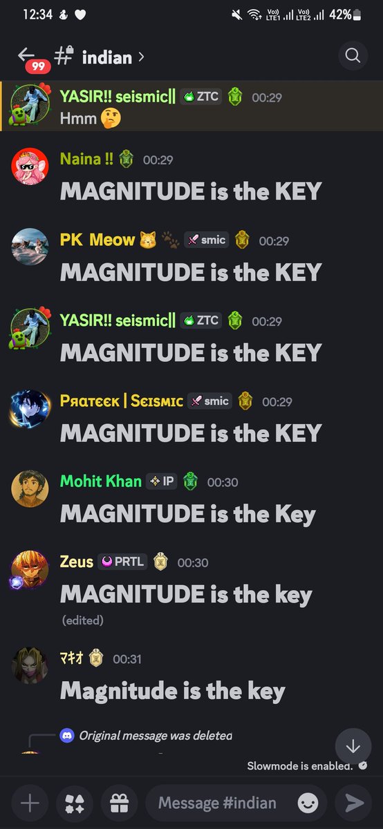 MAGNITUDE IS THE KEY . 
Indian community knows it very well. 
<a href="/SeismicSys/">Seismic</a> building the real community with the best contributors 
<a href="/domhales12/">PK 🌟</a> <a href="/Bhatyasir012/">yasir</a> <a href="/Prateek0102/">Pяαтєєк</a> <a href="/mohitkhan777/">mohit.ip</a> <a href="/zeusHQ0/">ZEUS</a> <a href="/Makio_chen/">MAKIO</a> 

<a href="/BharatWormie/">BHARAT.ip</a> <a href="/xealistt/">Xealist</a> <a href="/NoxxW3/">Noxx</a>