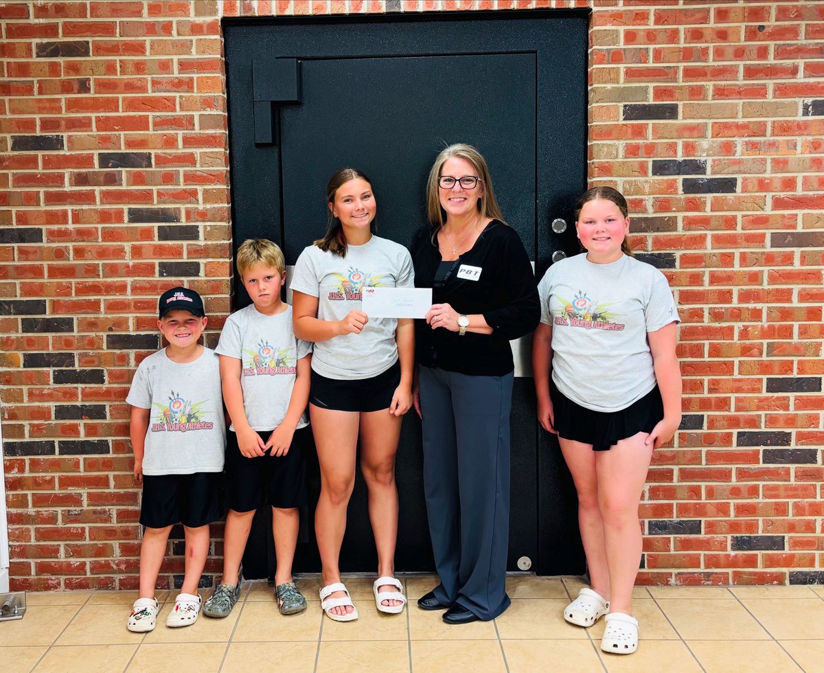 Peoples Bank &amp; Trust Employees raised $340 for JHS Young Athletes by making a donation to wear jeans to work. This nonprofit organization, created in Loving Memory of James "Hunter" Stribling, is committed to fulfilling his legacy by helping others achieve their dreams. #giveback