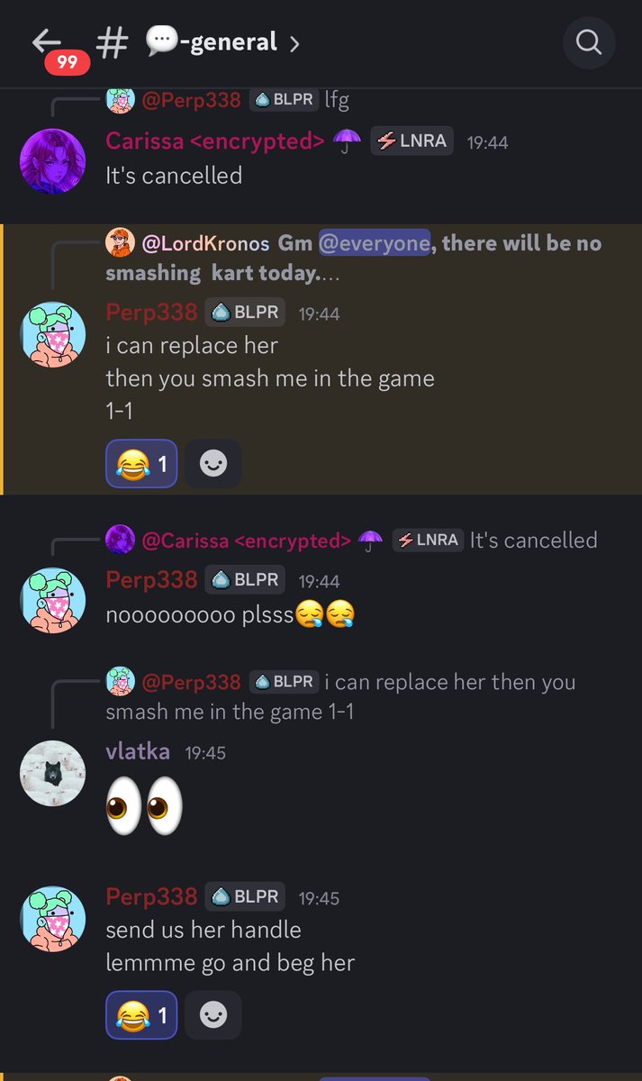 No Smash Kart tonight in the <a href="/DroseraNetwork/">Drosera</a> Discord but I think I found my Heart 😂 

<a href="/Perp_338/">Perp338.lvl🆙</a> 

Smashing should continue by next week.