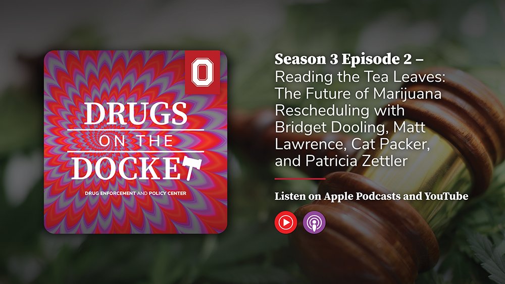 OSULawDEPC's tweet image. The latest episode of the Drugs on the Docket #podcast features an expert explanation of the #marijuana #rescheduling process thus far, along with insights on how marijuana policy may change under the Trump Administration.
🎙️Find links to listen: bit.ly/44tRJuE