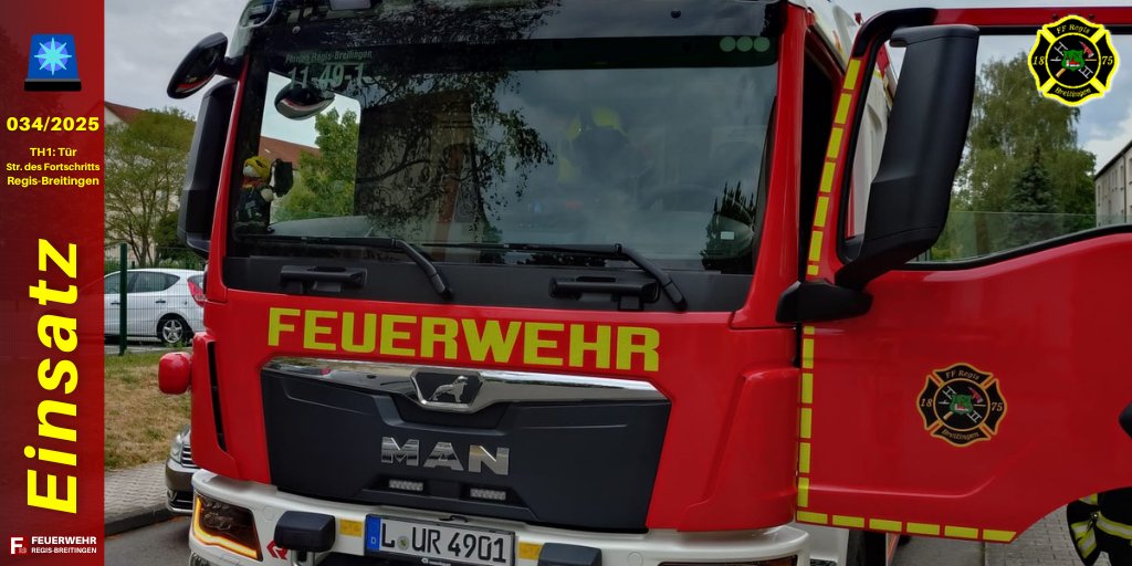 +++ Türöffnung - 09.07.2025 - 18:23 Uhr +++  

Weitere Informationen zu diesem Einsatz und alle weiteren Einsatzberichte finden Sie auf unserer Website unter: ff-regis-breitingen.de 

#imEINSATZfürREGISBREITINGEN #WIRfürREGISBREITINGEN #RegisBreitingen112
*mt