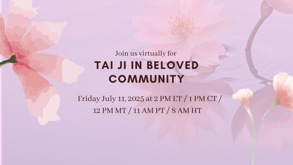 How does a snowflake survive a raging fire? Join us Fri, July 11, for 30 min of #TaiJi in #BelovedCommunity — healing through #mindful movement. All welcome, all abilities. 2 PM ET / 9 PM Cairo + Nairobi resonance-network.org/taiji/