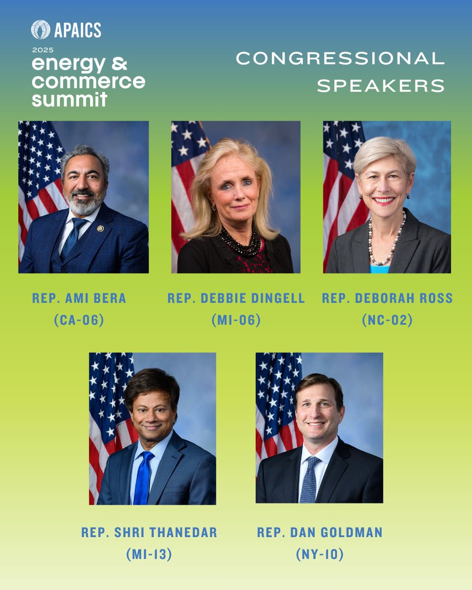 APAICS's tweet image. ⚡️T-minus TWO WEEKS until the 2025 Energy & Commerce Summit! Tune in to hear from our featured Congressional Speakers discuss top-line energy and commerce issues. Join the conversation virtually on July 23! 💡
Register at apaics.org/energy-summit-…