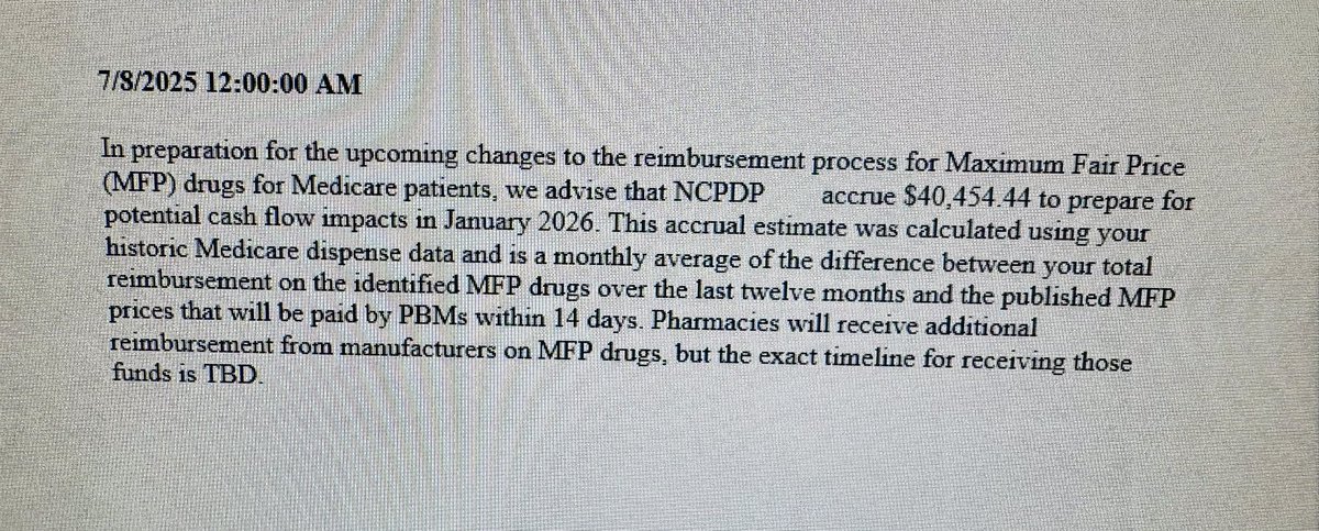 CMSGov <a href="/DrOzCMS/">DrOzCMS</a> <a href="/SecKennedy/">Secretary Kennedy</a> <a href="/realDonaldTrump/">Donald J. Trump</a> <a href="/DonaldJTrumpJr/">Donald Trump Jr.</a> 
Look at what independent pharmacies will deal with now. Those that are left will experience another financial hit and many will probably not be able to carry the weight and lead to even more pharmacy deserts! Can we at
