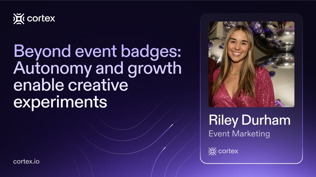 GetCortexApp's tweet image. From running booths to owning strategy, Riley Durham has helped shape the voice of Cortex.

Now she’s bringing that same energy to IDPCON, the only in-person event for Internal Developer Portals.

Read her story: cortex.io/post/beyond-ev…

🎟️ Join us: idpcon.com