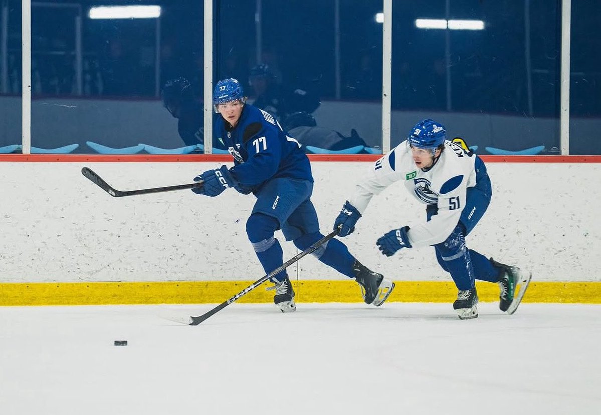 ParagonAthlete's tweet image. Ben Muthersbaugh | @Unionmhockey at @Canucks development camp !