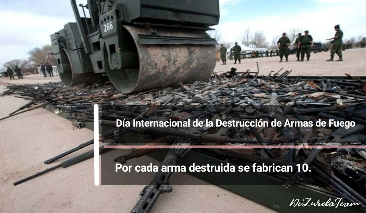 Cada arma destruida es un paso hacia la paz. 

¡Menos armas y más vida!
<a href="/DeZurdaTeam_/">DeZurdaTeam 📳</a> 
<a href="/IzquierdaPinera/">🇨🇺IzquierdaPinera❤️</a>
