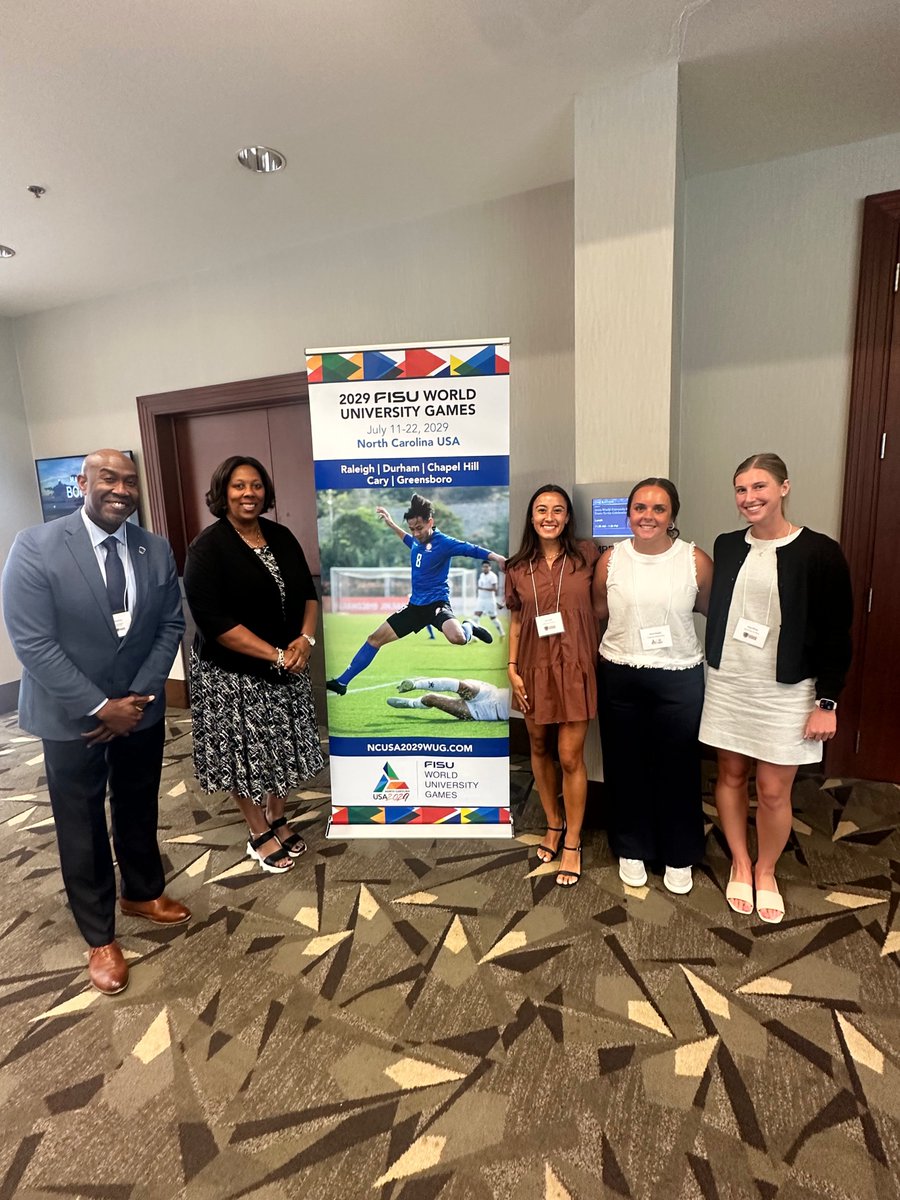 Durham Sports Commission (@durhamncsports) on Twitter photo Earlier today, members of the DSC team attended a luncheon to celebrate the North Carolina World University Games being officially four years away. We can't wait to be a part of this incredible event in 2029!
<a href="/WUG2029/">NC USA WUG 2029</a> Earlier today, members of the DSC team attended a luncheon to celebrate the North Carolina World University Games being officially four years away. We can't wait to be a part of this incredible event in 2029!
<a href="/WUG2029/">NC USA WUG 2029</a>