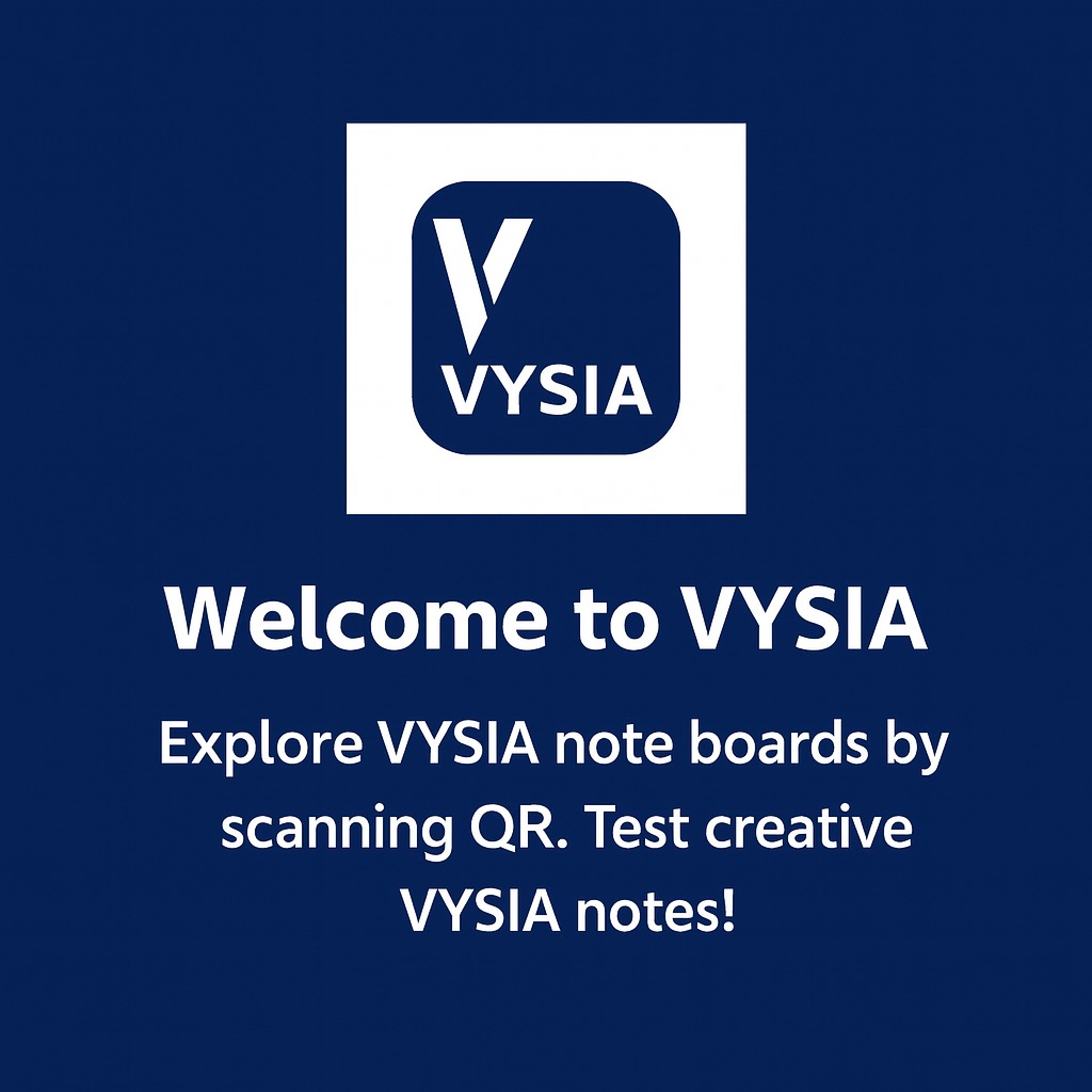 ChannovelaBrand's tweet image. Your creative journey starts here!
Explore the world of mindful notes and colorful ideas.
📲 Scan the QR code and test our VYSIA note boards – perfect for organizing your thoughts, dreams, and to-dos.
Start expressing yourself your way. #VYSIA #MindfulNotes #CreativeTools