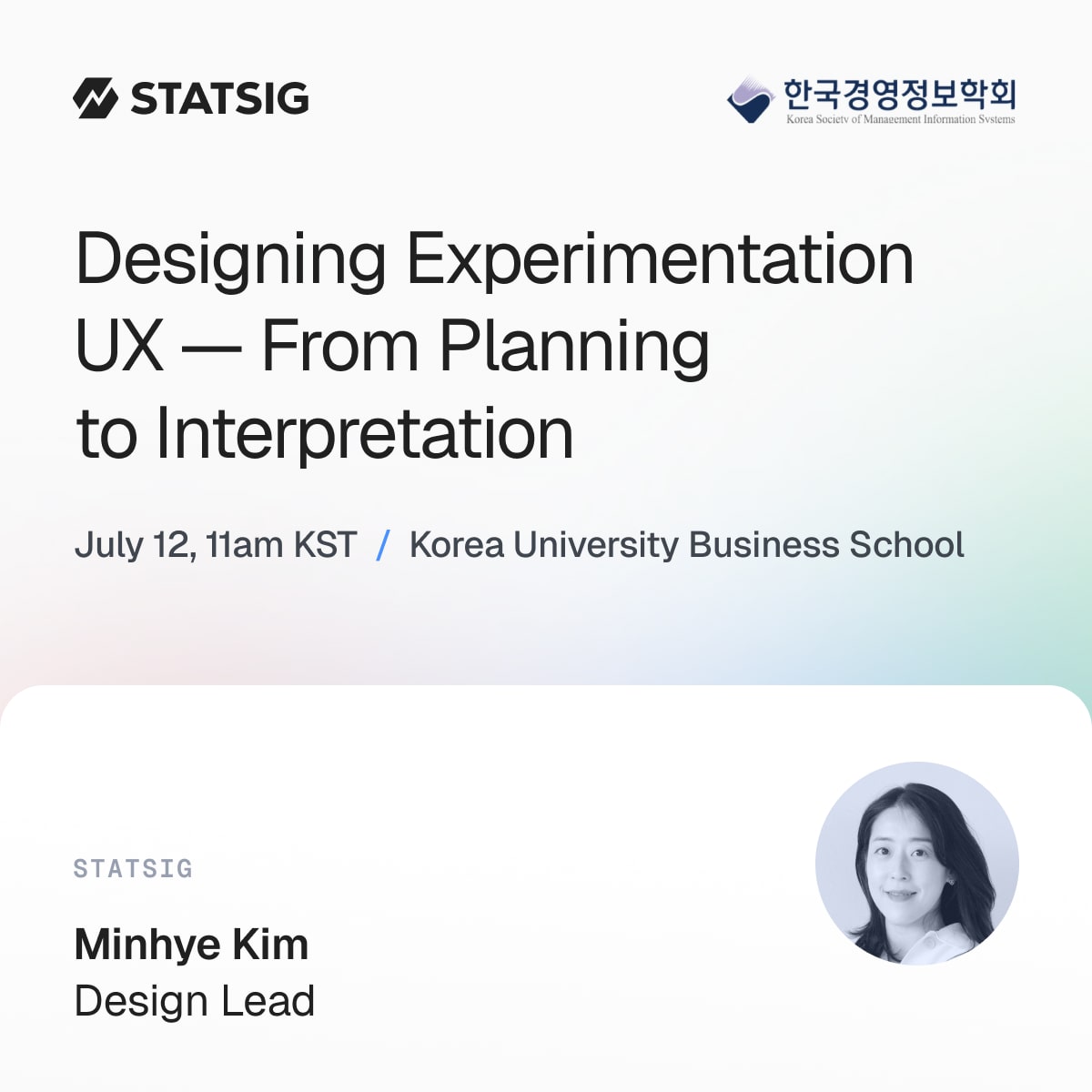 statsig's tweet image. We’re excited to sponsor the Korea Business Experimentation Symposium at Korea University Business School on July 12!
📍 Korea University Business School
🗓 July 12, 11am KST
🔍 Learn more here: sites.google.com/view/business-…