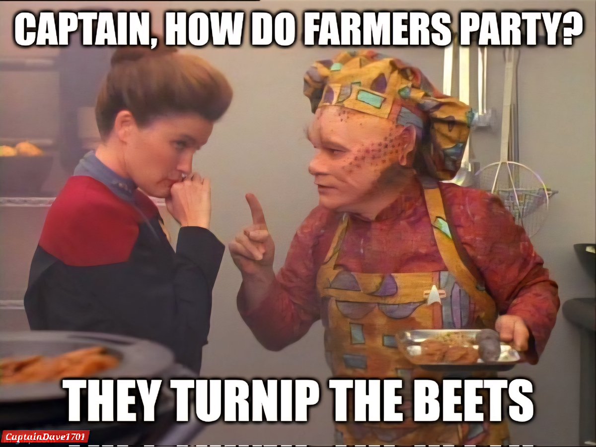 trekker21's tweet photo. #Janeway #Neelix #MessHall #NCC74656 #DeltaQuadrant #StarTrek #TheFederation #ParamountPlus #Geek #STVOY #USSVoyager #StarTrekMeme #TrekTalk #GeekTalk #TheGeekShallInheritTheEarth #Humor https://t.co/EUx4V4RaNp