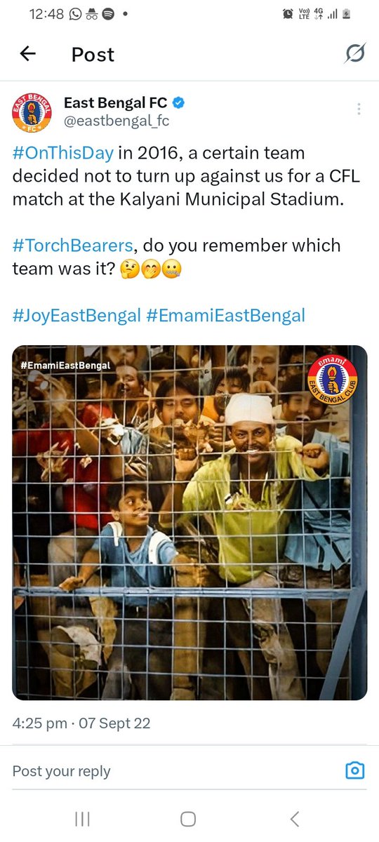 Rounak Chakrabarty (@neelchakrabarty) on Twitter photo We need banters like this from our admin <a href="/eastbengal_fc/">East Bengal FC</a> ... c'mon guys make the timeline encouraging and interactive, even our rivals does that but in a chapri way We need banters like this from our admin <a href="/eastbengal_fc/">East Bengal FC</a> ... c'mon guys make the timeline encouraging and interactive, even our rivals does that but in a chapri way