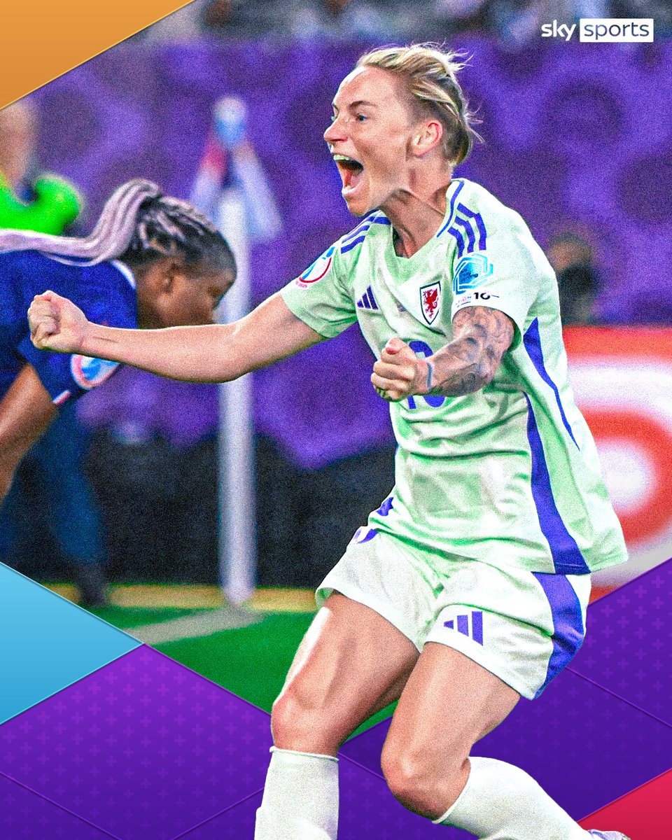 HISTORY MADE! Jess Fishlock scores the first goal ever for Wales in a major women's tournament 🏴󠁧󠁢󠁷󠁬󠁳󠁿
