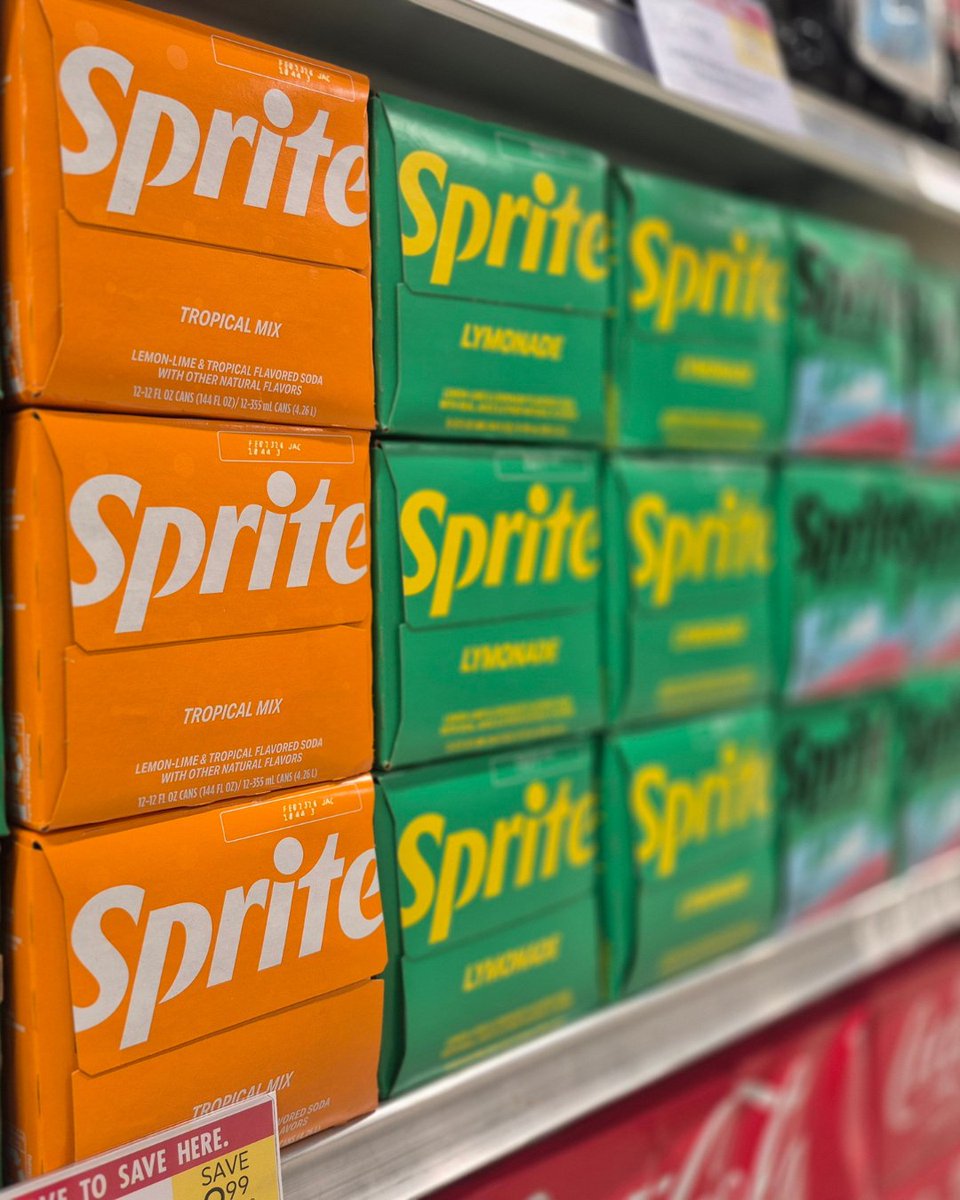 All the Sprite flavors you love, right on the shelf! 💚
From the original lemon-lime to bold picks like Tropical Mix, and Lymonade — there’s a crisp, refreshing Sprite for every taste. Available at your local retailer. #WeAreCokeFlorida #Sprite