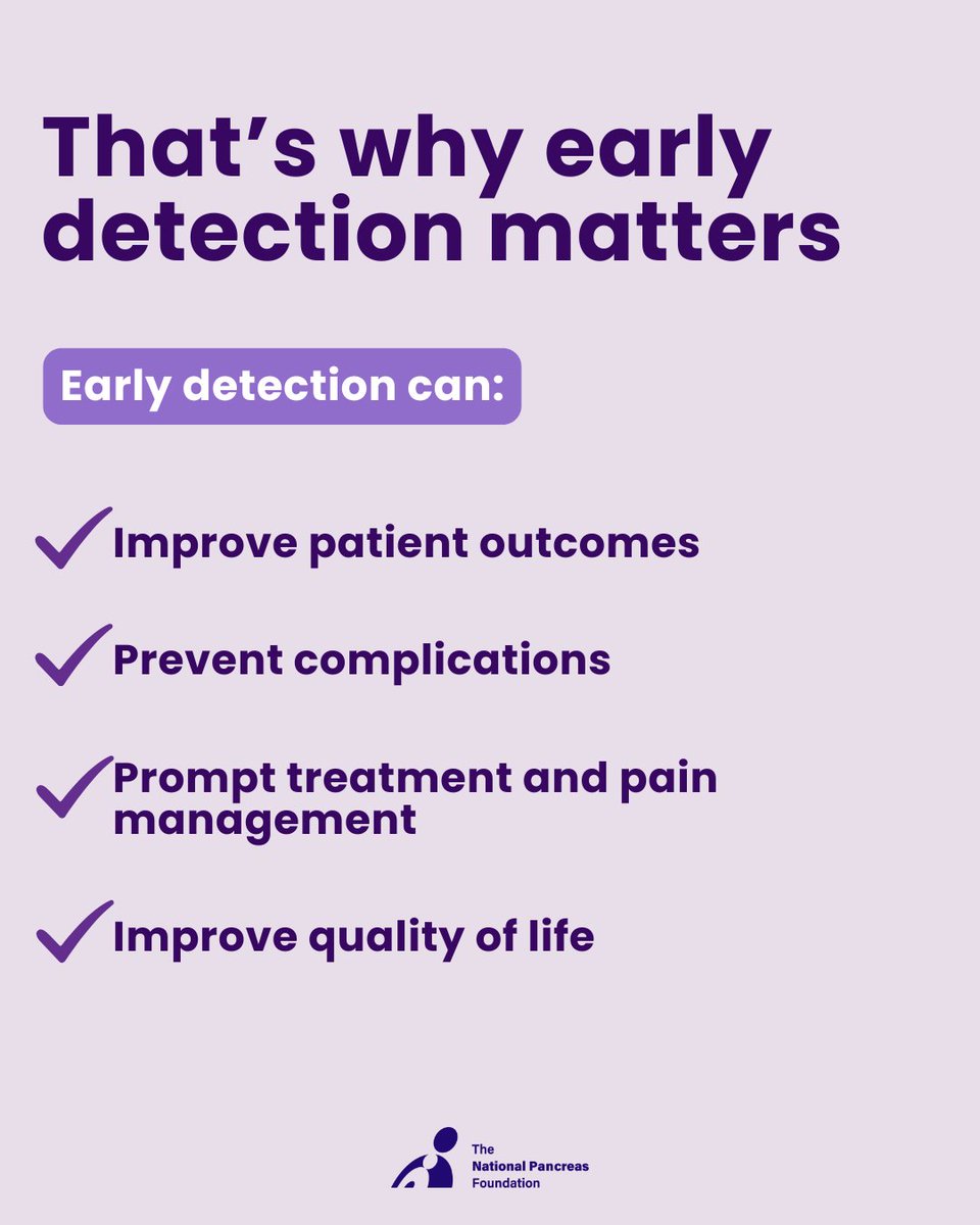 NatPancFdn's tweet image. Pancreas disease can often start with subtle symptoms.
💜 Learn the signs.
📲 Share this post to spread awareness.
#pancreasdisease #pancreatitis #earlydetection