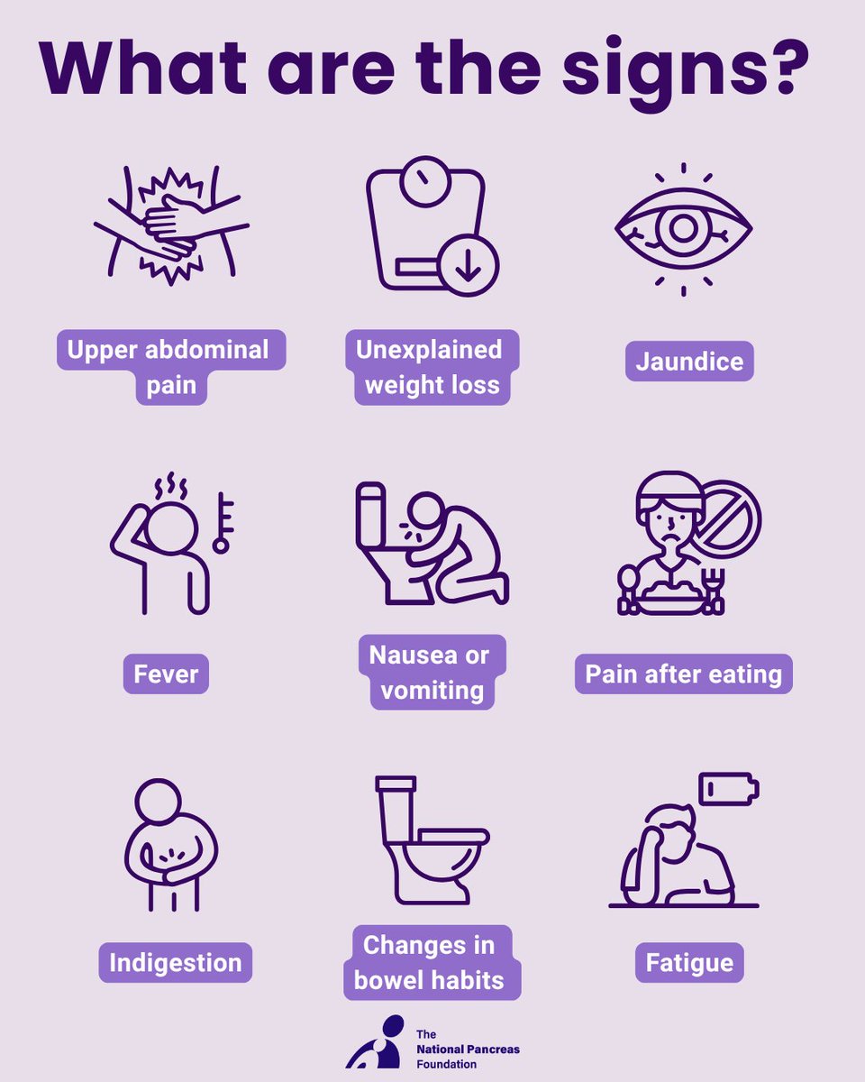 NatPancFdn's tweet image. Pancreas disease can often start with subtle symptoms.
💜 Learn the signs.
📲 Share this post to spread awareness.
#pancreasdisease #pancreatitis #earlydetection