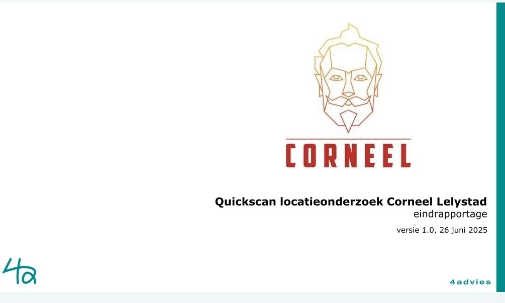 Eindelijk lijkt het er dan toch van te gaan komen: nieuwbouw van poppodium <a href="/Corneel0320/">Corneel</a> in het #Stadshart van <a href="/gem_Lelystad/">Gemeente Lelystad</a> én ontwikkeling van een iconisch gebouw op de Trommellocatie aan het Agorahof. De <a href="/raadvanlelystad/">Raad van Lelystad</a> nam onze motie daarover gisteren aan bij de #Kadernota.