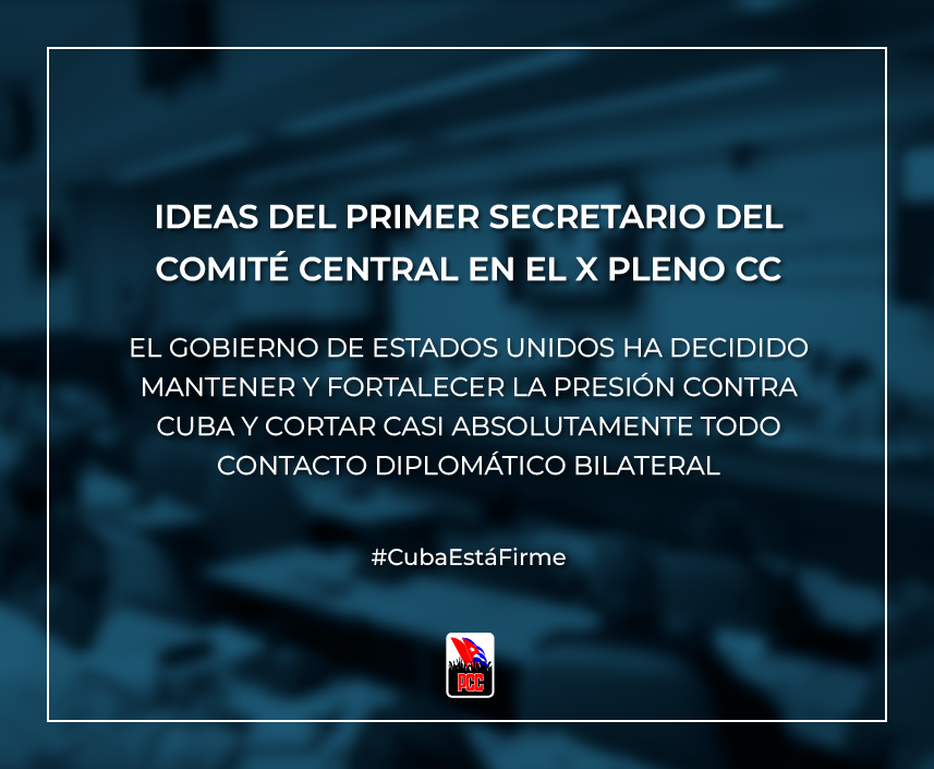El Memorando Presidencial de Seguridad Nacional contra #Cuba es el viejo plan en molde nuevo: el actual estilo imperial, tan dado al lenguaje prepotente y lapidario que apunta a debilitar la moral de la ciudadanía.

#CubaEstáFirme