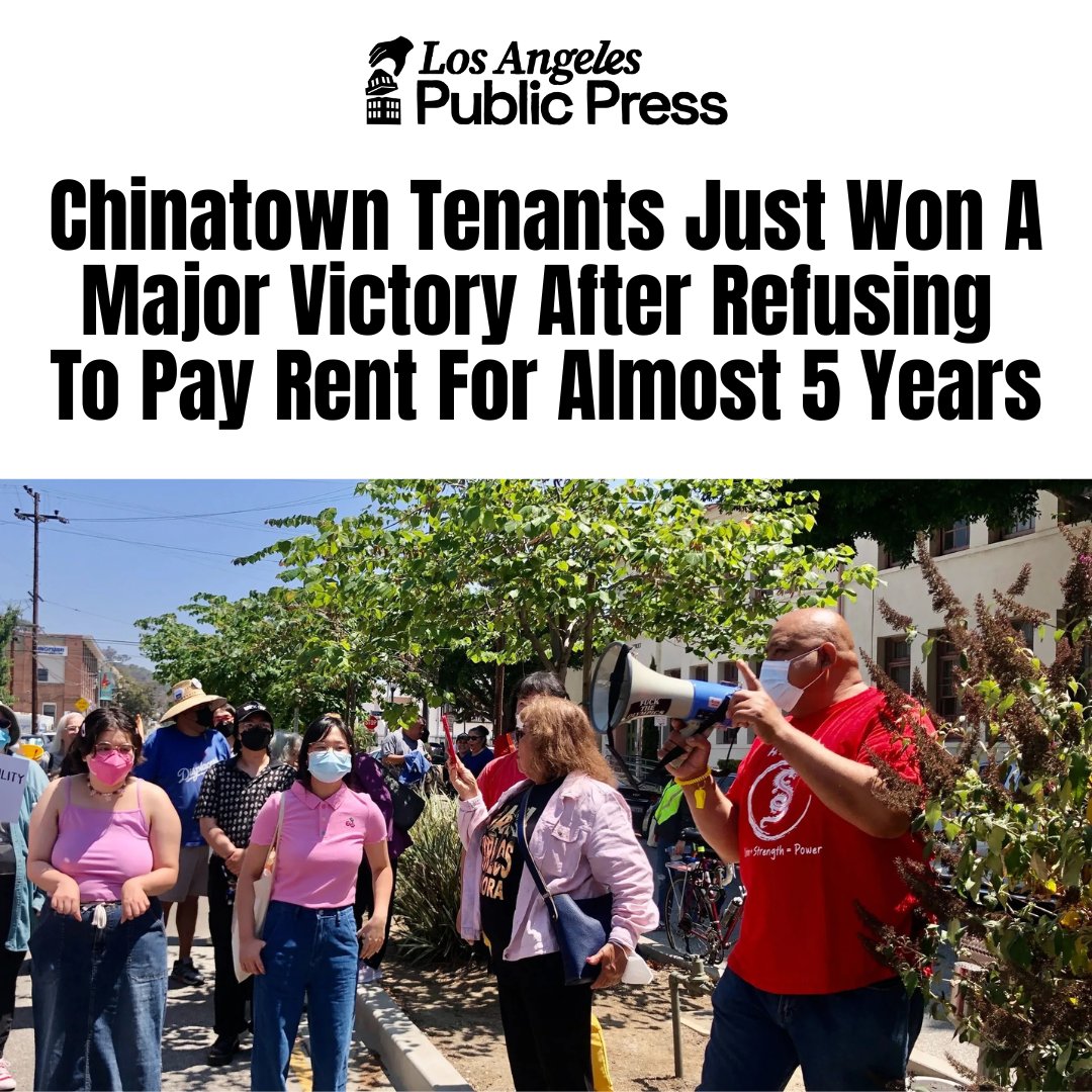 TenantsTogether's tweet image. The landlord tried to double their rent, so they went on strike! After nearly 5 years, tenants at Hillside Villa in LA’s Chinatown won big: slashed rent debt, locked-in affordable leases and no more pet fees. Organizing works! ✊✊🏽✊🏾
lapublicpress.org/2025/07/chinat…