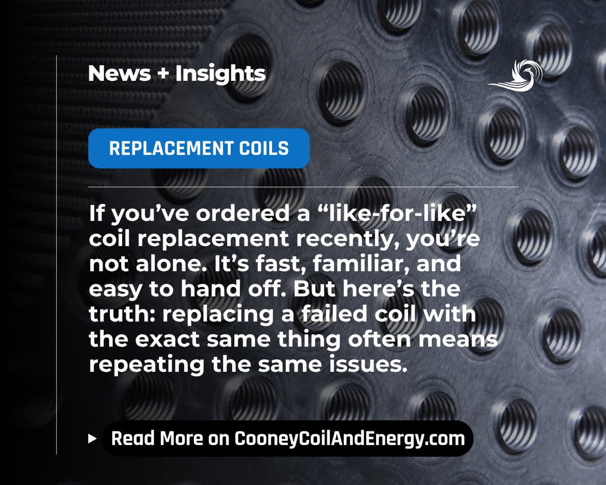 CooneyCoil's tweet photo. Ready to level up your coil replacements? https://t.co/55ylMhPw8U

#HVAC #FacilityManagement #HVACExperts #ReplacementCoils #PreventDowntime #CooneyCoil https://t.co/eQXkQ19PkH