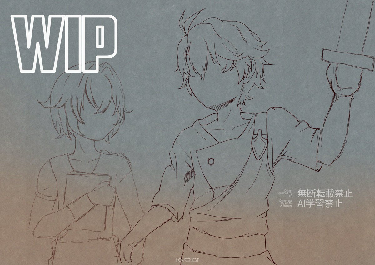 To be honest I'm pretty late lol I only found out about this week yesterday 🥲 Still, here's a work in progress for day 1 "childhood friends"

⁠#phainaxaweek2025 ⁠#Anaxa #Phainon #phainaxa #厄夏 #HonkaiStarRail