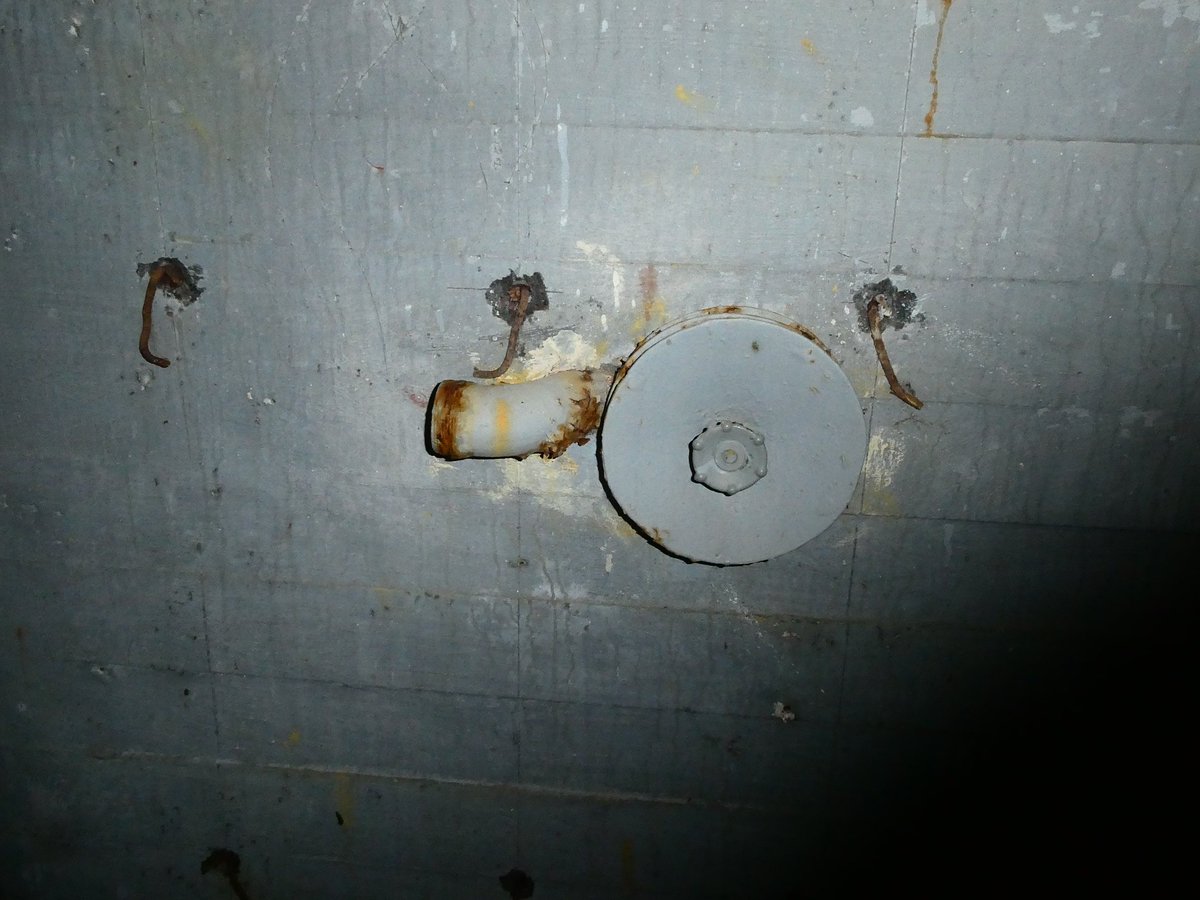 half__watt's tweet image. Ruinous machine-gun position and throughflow valve used to cool off the barrel