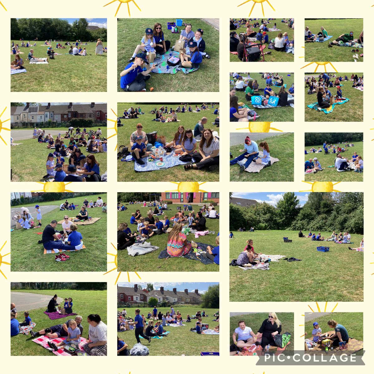 What a beautiful day for a picnic with our families on the field 😊🧺🥪🧁☀️ thank you for coming #HBparentalengagement #HBCherry #HBWillow #HBBeech #HBOak #picnic