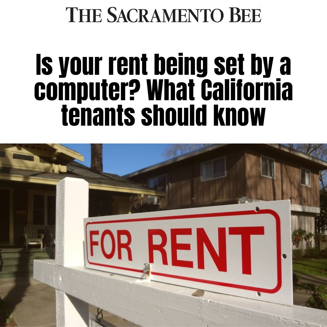 TenantsTogether's tweet image. Cities across CA are pushing back on algorithm-driven rent hikes. From SF to Berkeley, lawmakers are banning software like @RealPage that lets landlords coordinate price increases & suppress vacancies (AKA #pricegouging). We need more of this!
sacbee.com/news/californi…
