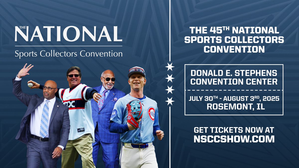 CHSN__'s tweet image. The wait is almost over!
Don't miss out on the world’s LARGEST gathering of collectors, dealers, and fans of sports & entertainment memorabilia!
Secure your spot now for the @nsccshow: nsccshow.com/tickets