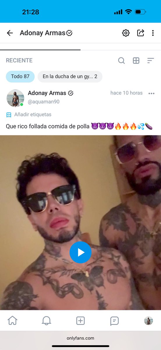 Nuevo vídeo en mi perfil de onlyfans onlyfans.com/aquaman90 😈😈🍆🔥