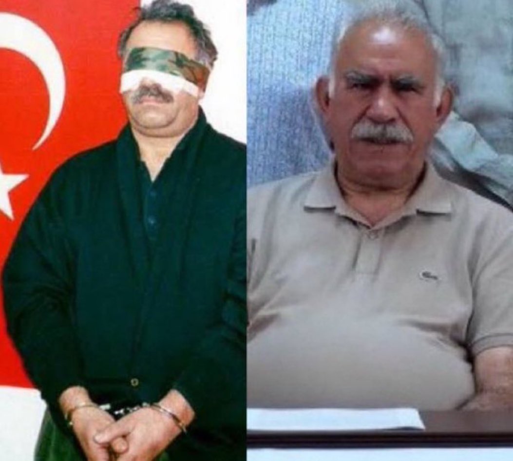 Eski Türkiye'de-Yeni Türkiye'de...
Ağırlaştırılmış müebbet hapse mahkum olan teröristbaşının videolu mesaj yayınlaması 5271 sayılı ceza Mahkemesi kanunu ve 5275 sayılı ceza ve güvenlik tedbirlerinin infazı  hakkındaki kanunumuza göre mümkün değildir.
Cezaevlerine fotoğraf