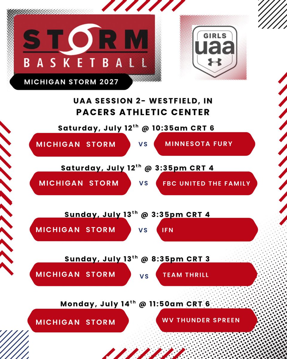 Evah Smith (@evahdsmith14) on Twitter photo Heading to Indiana this week for the Hoosier Heat tournament then our second UAA session. I’ll be wearing #13 and playing with 27s . Here are my schedules. Let’s go Storm!!! <a href="/stormAAU/">Michigan Storm Elite</a> Heading to Indiana this week for the Hoosier Heat tournament then our second UAA session. I’ll be wearing #13 and playing with 27s . Here are my schedules. Let’s go Storm!!! <a href="/stormAAU/">Michigan Storm Elite</a>