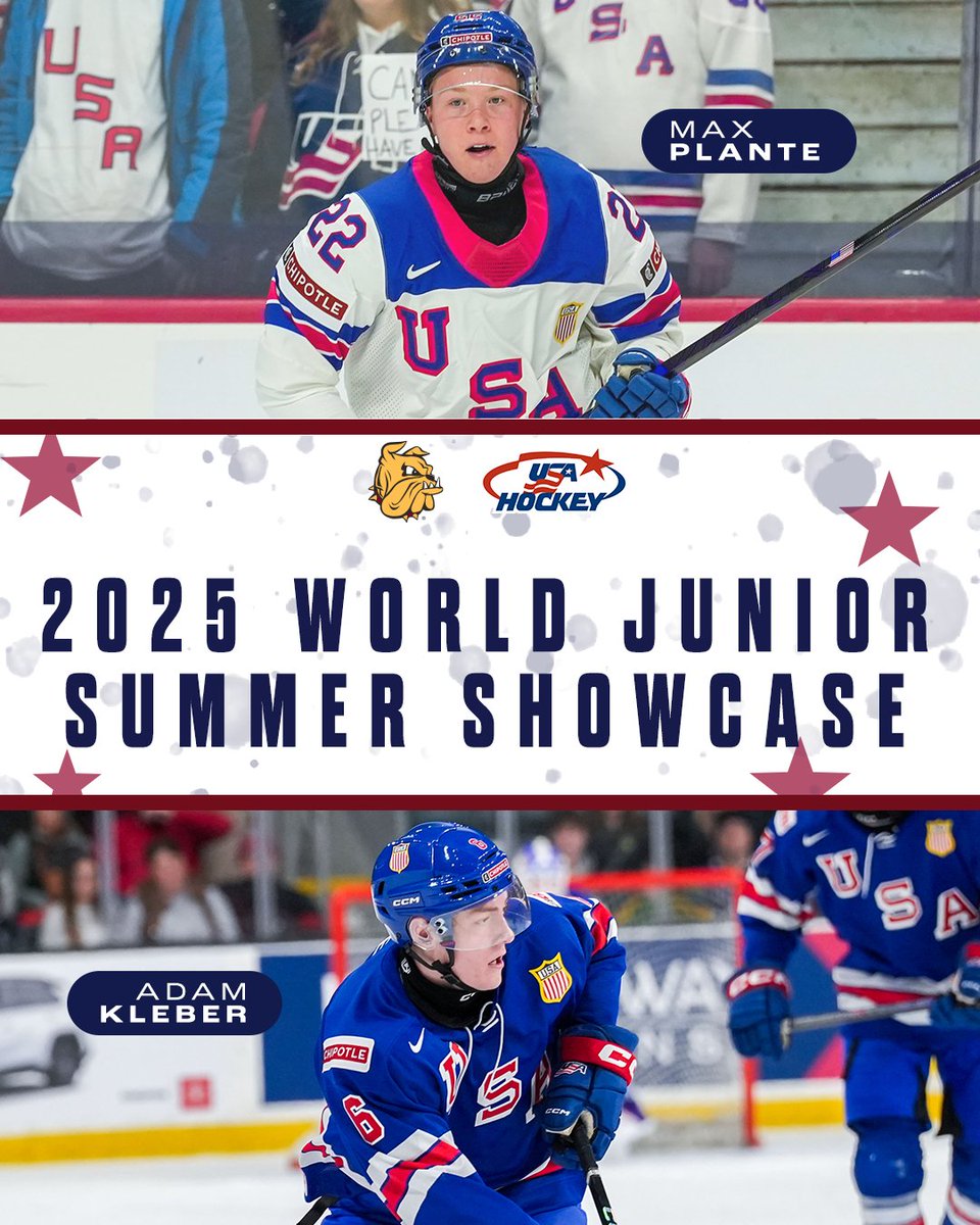 Kleber and Plante Named to U.S. Roster for World Junior Summer Showcase

More on Kleber and Plante: umdbulldogs.com/news/2025/7/9/…