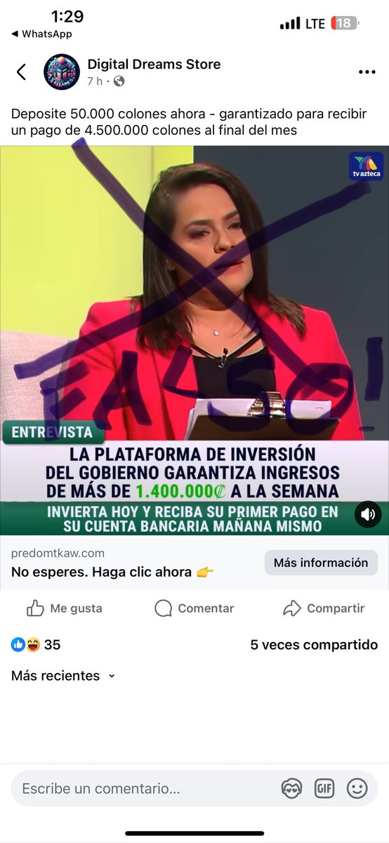 Por favor NO CAIGAN!!! Nuevamente están tratando de estafar usando vídeos míos con la voz truqueada! No CAIGAN! Es un intento de estafa!!! NO ESTOY INVITANDO a NADIE a INVERTIR EN NADA!!!😡😡😡