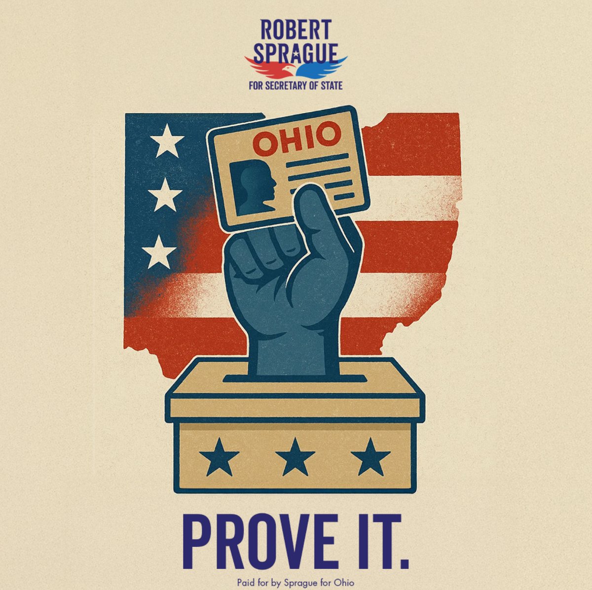 RobertCSprague's tweet image. Only Ohioans Vote in Ohio. Period.
I will make sure every voter proves they’re a U.S. citizen—because your vote shouldn’t be canceled out by someone who shouldn’t be voting in the first place.
Protect your vote. Defend Election Day.