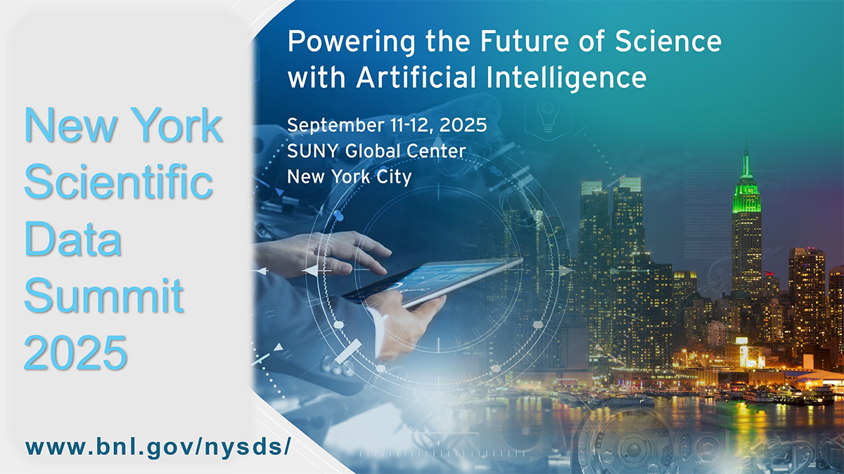 Computing and Data Sciences (CDS) (@brookhavenlabcs) on Twitter photo Back in NYC๐ฝ ๐ : Hosted by <a href="/BrookhavenLab/">Brookhaven Lab</a> & <a href="/IACSComputes/">iacs.sunysb</a>, New York Scientific Data Summit 2025 returns to <a href="/SUNY/">SUNY - The State University of New York</a> Global for a closer look at the data-driven science & tech "Powering the Future of Science with Artificial Intelligence." Register now at: bnl.gov/nysds/! Back in NYC๐ฝ ๐ : Hosted by <a href="/BrookhavenLab/">Brookhaven Lab</a> & <a href="/IACSComputes/">iacs.sunysb</a>, New York Scientific Data Summit 2025 returns to <a href="/SUNY/">SUNY - The State University of New York</a> Global for a closer look at the data-driven science & tech "Powering the Future of Science with Artificial Intelligence." Register now at: bnl.gov/nysds/!