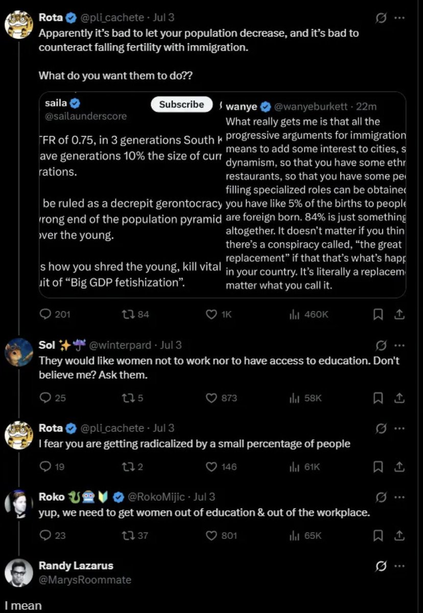 janecoaston's tweet image. so weird how this all started because the guy who came up with a weird basilisk thought experiment doesn't think women should go to school. weird!