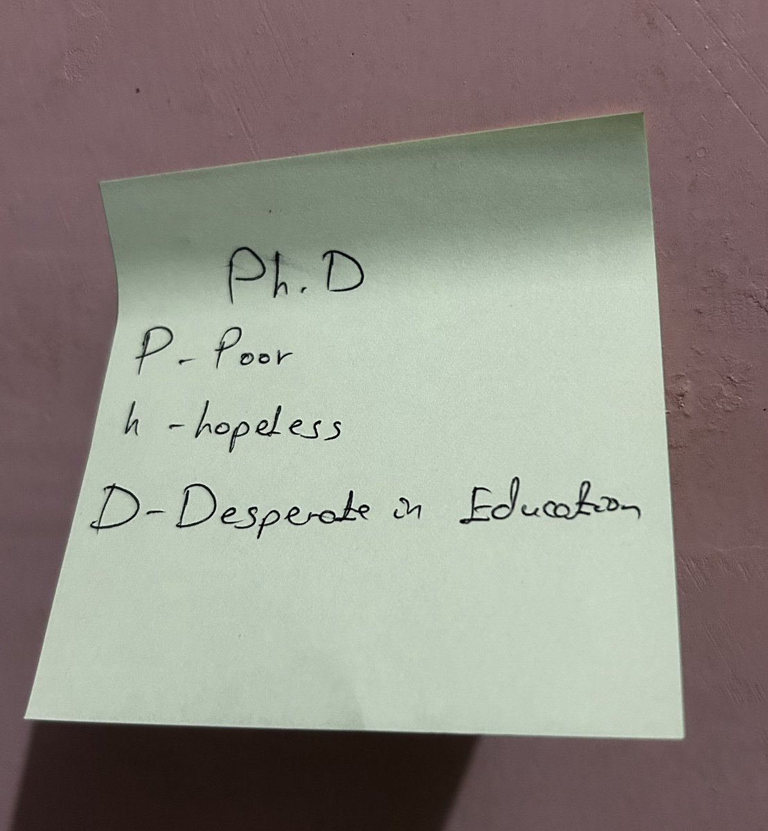AllenSeverin's tweet photo. Ph. D doesn’t mean you are the smartest in the room. It means you stayed in a rigged system longer than your sanity allowed. https://t.co/IBAsmcYaZR