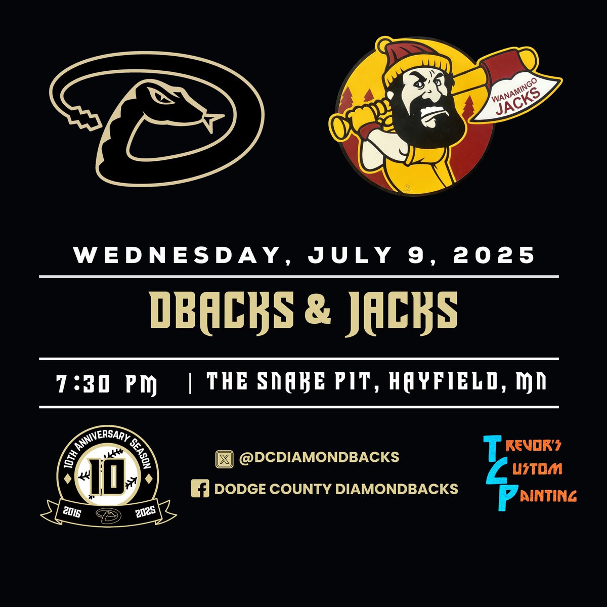 The wait is over as your hometown snakes are back in action! 7:30 is first pitch in Hayfield. 

#RollDbags
