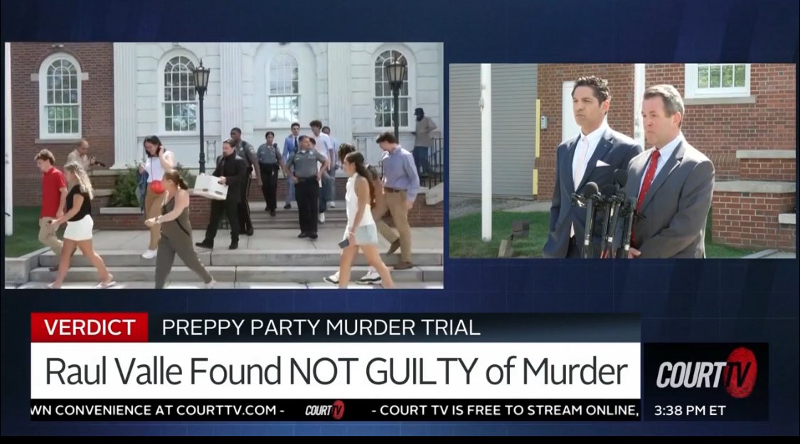 PARTIAL VERDICT reached in case against Raul Valle. The now 20-year-old was acquitted on all the initial charges against him including murder &amp; intentional manslaughter but jury was deadlocked on the lessers related to a reckless act.

Live coverage here 👉🏼court.tv/live