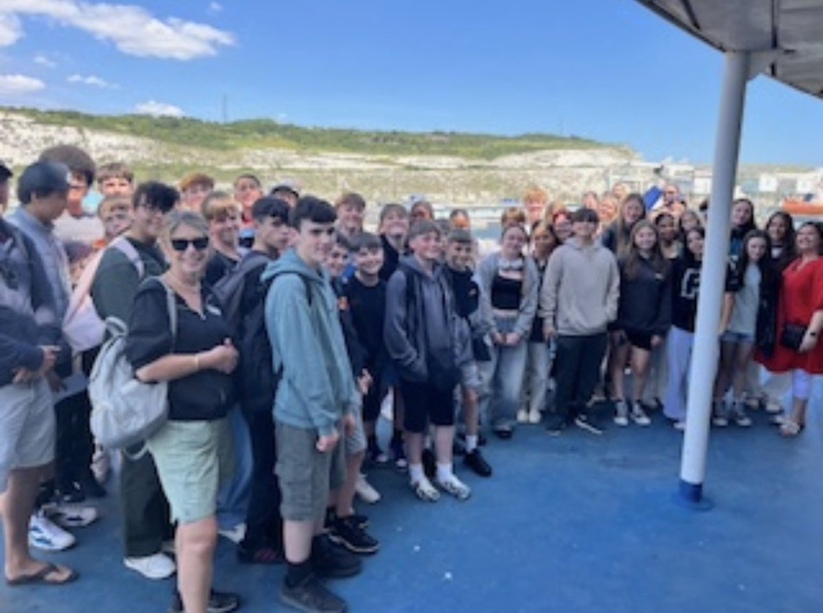 Our Year 9s in Dover today waiting for the ferry to France 🇫🇷⛴️