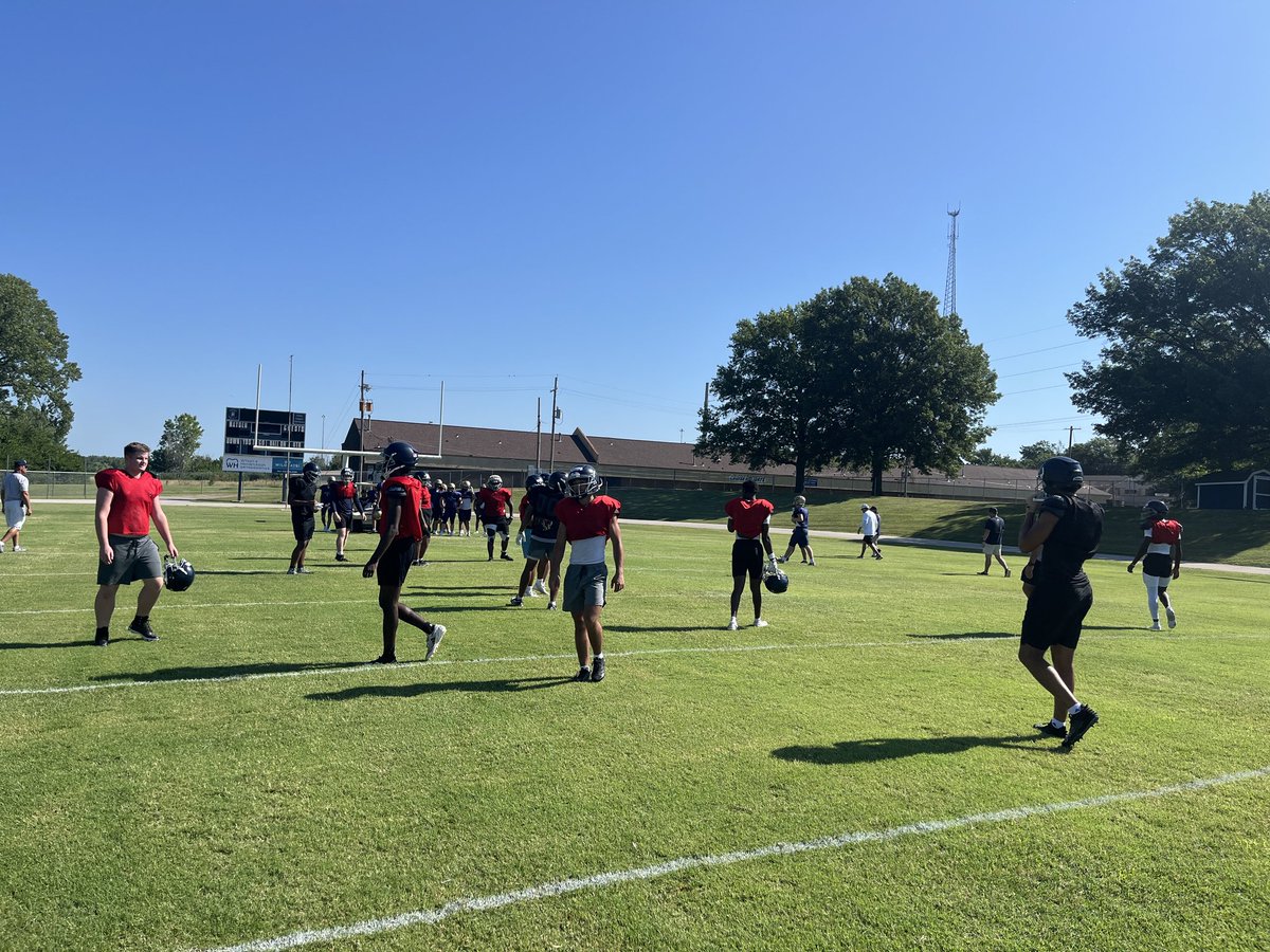 Had another great team camp today at <a href="/HaydenHigh_FB/">Hayden Catholic Football</a> with <a href="/Tribe_Football/">Manhattan Football</a> and <a href="/T_High_Football/">Topeka High School Football</a> . Getting ready for the fall!